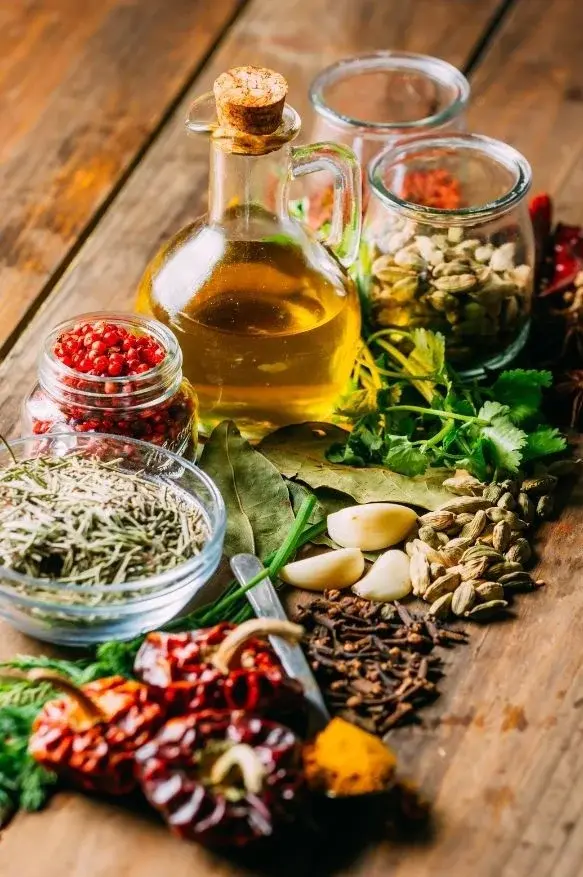 Ingredientes naturales en la cocina